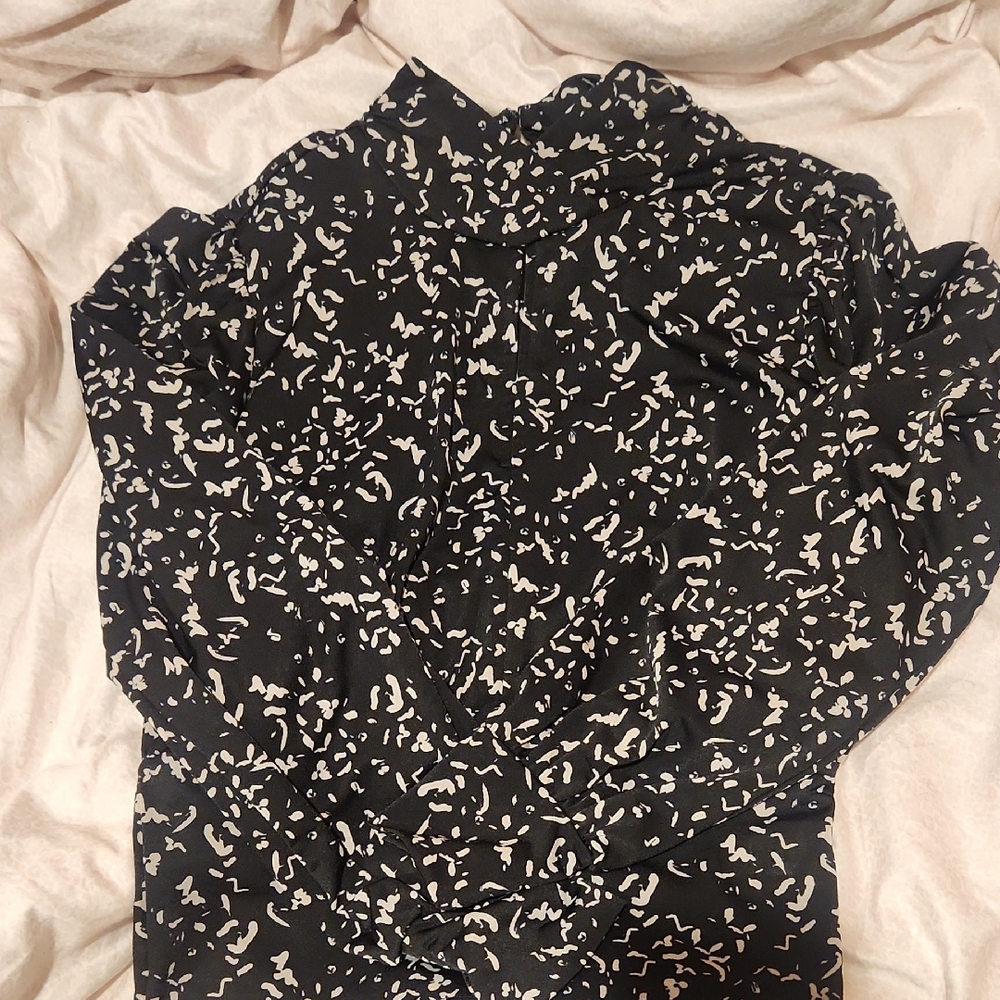 Chic Black and White Women's Blouse